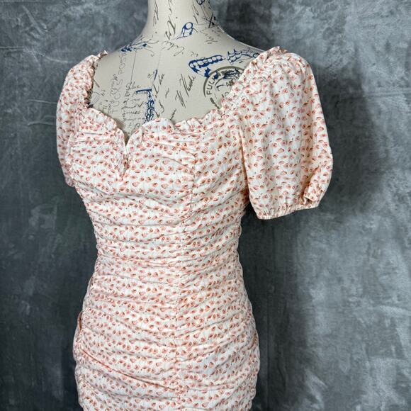 ASTR The Label Ruched Mini Dress XS Floral - Picture 2 of 14